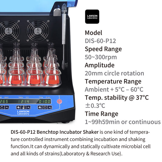 Benchtop Incubator Shaker,Orbital Shaker,P12-100,DIS-60-P12