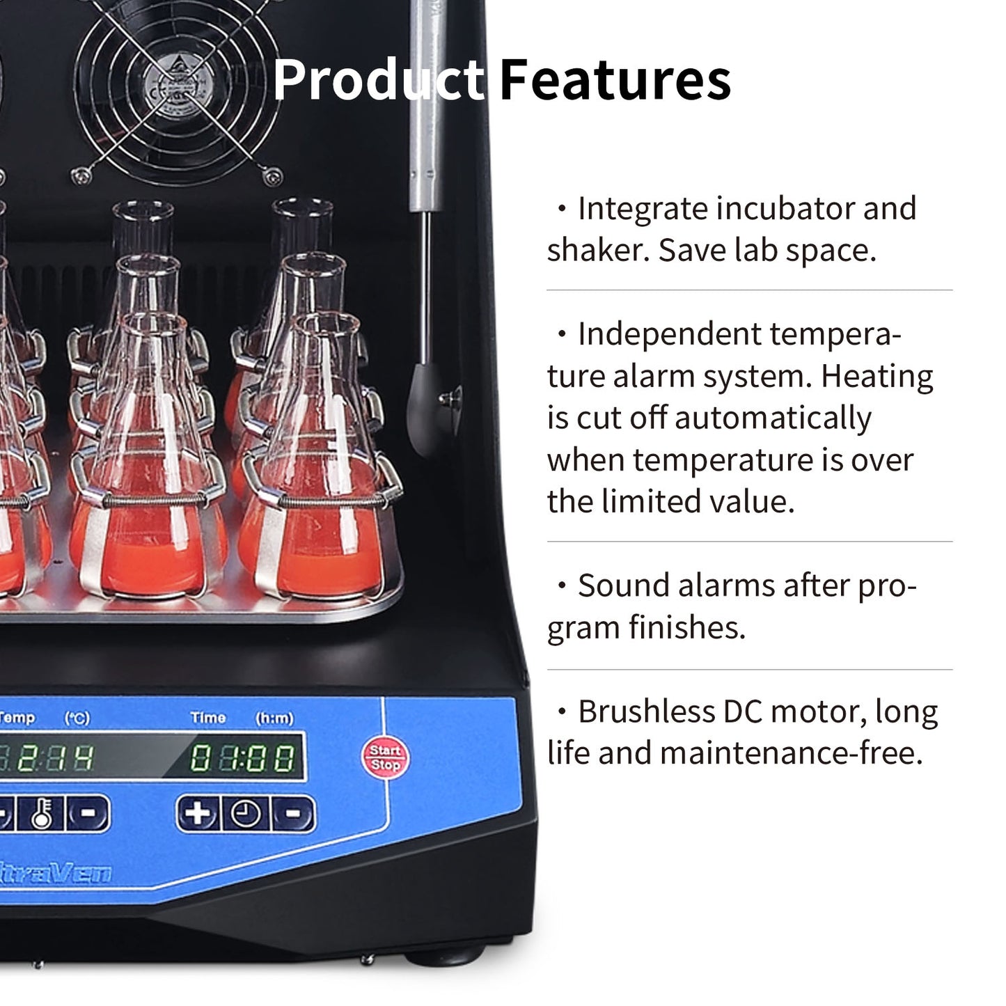 Benchtop Incubator Shaker,Orbital Shaker,P12-100,DIS-60-P12