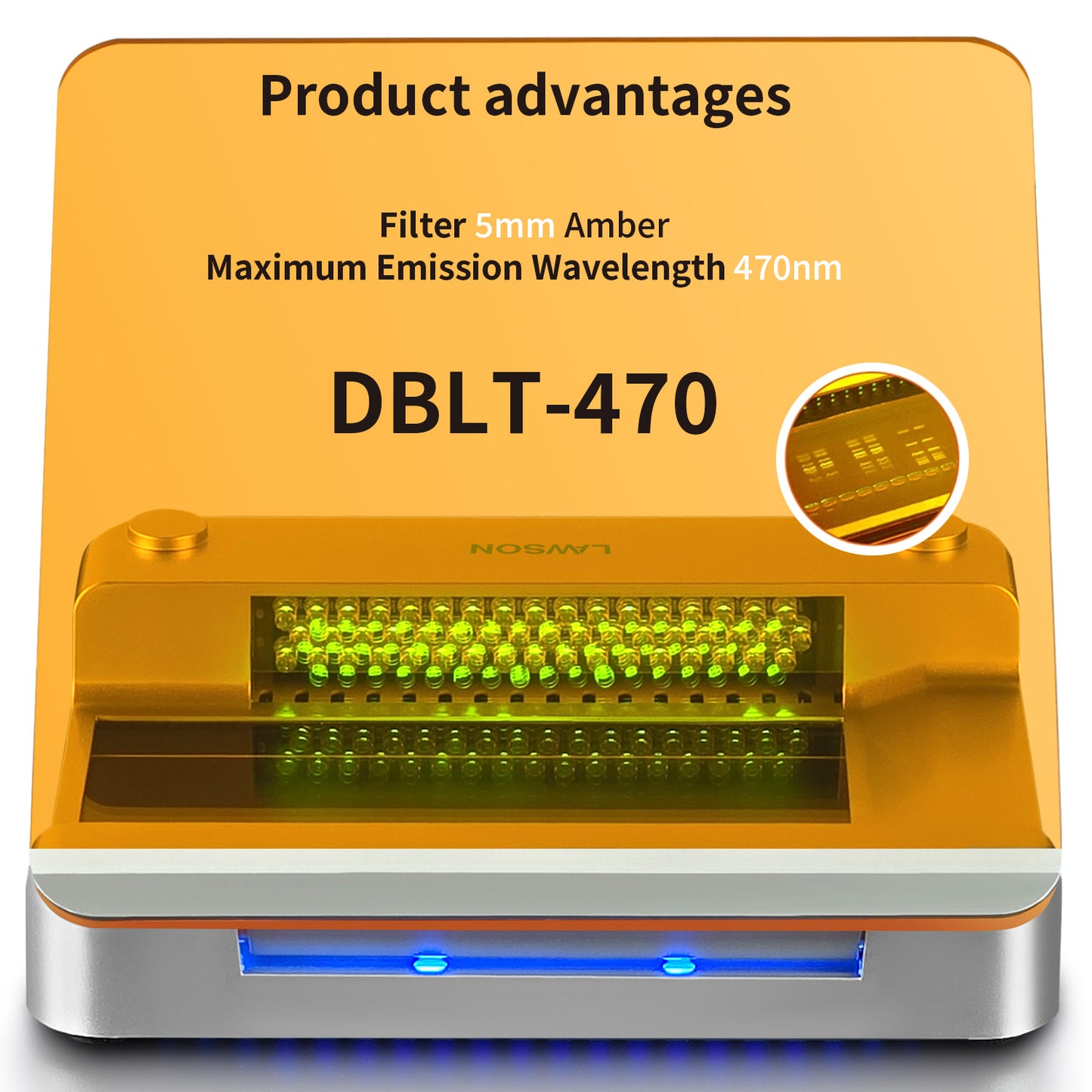 Blue LED Light Transilluminator,Blue Light Gel Cutter,DBLT-470