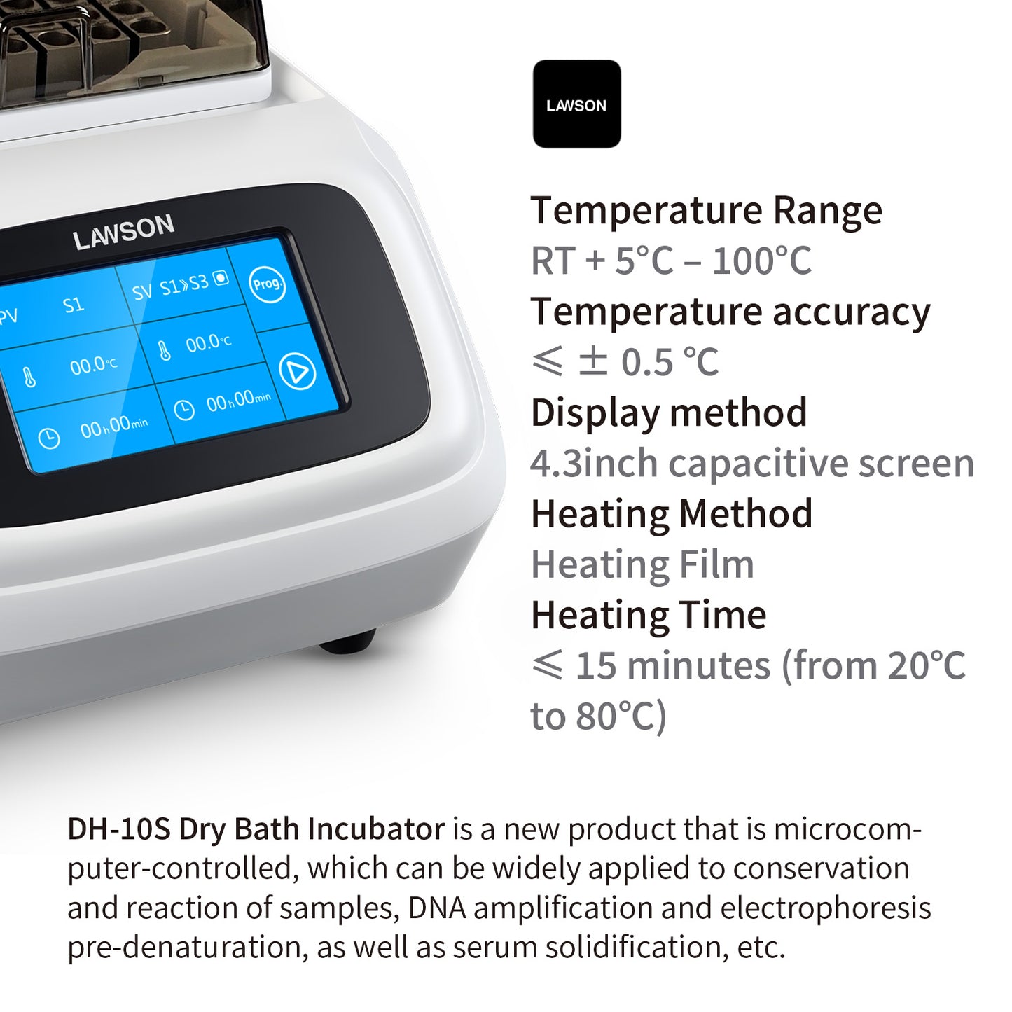 Dry Bath Incubator,Block Heater,with Heating Timing,DH-10S,DH-20S