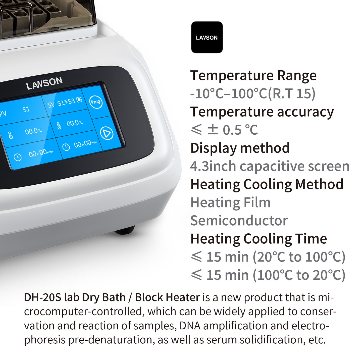 Dry Bath Incubator,Block Heater,with Heating Timing,DH-10S,DH-20S