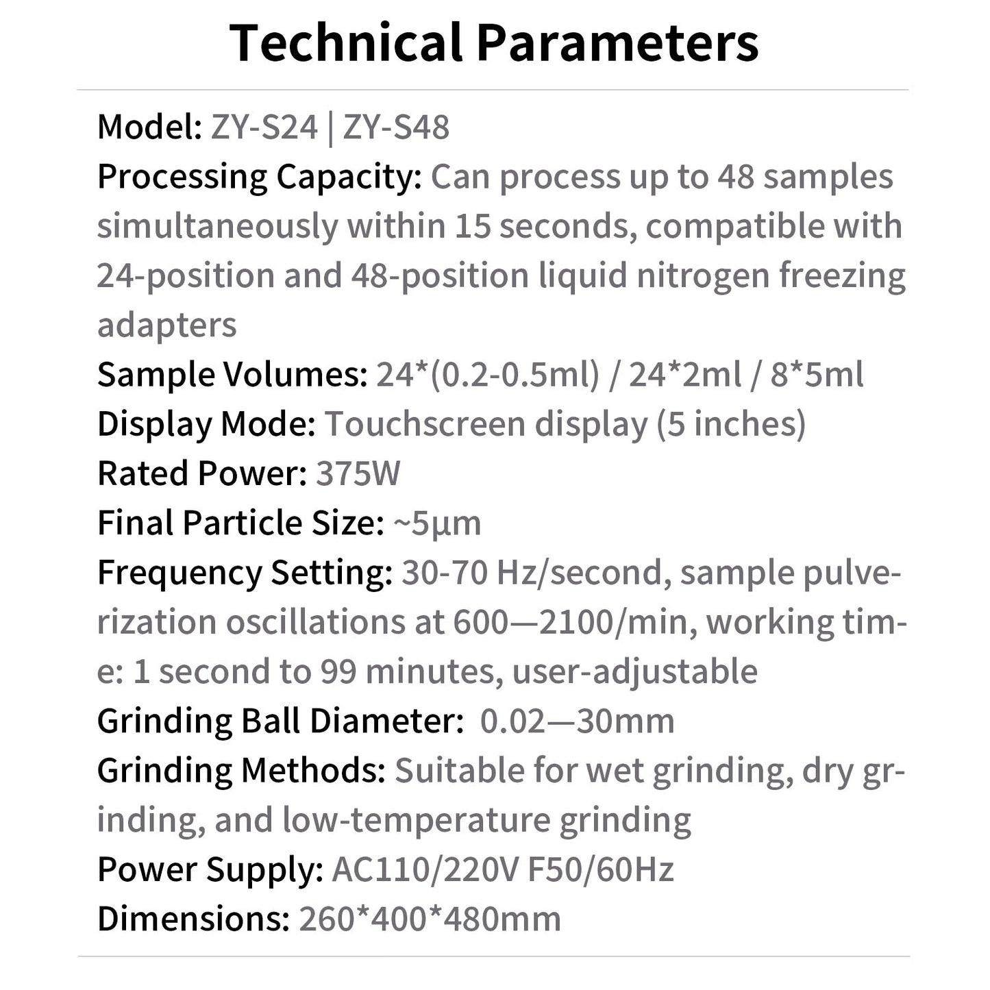 Benchtop Tissue Homogenizer,high-throughput grinder,ZY-S24