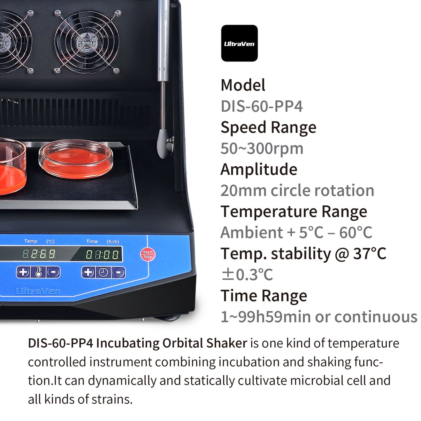 Incubating Orbital Shaker,Lab Incubator Shaker,PP-4,DIS-60-PP4