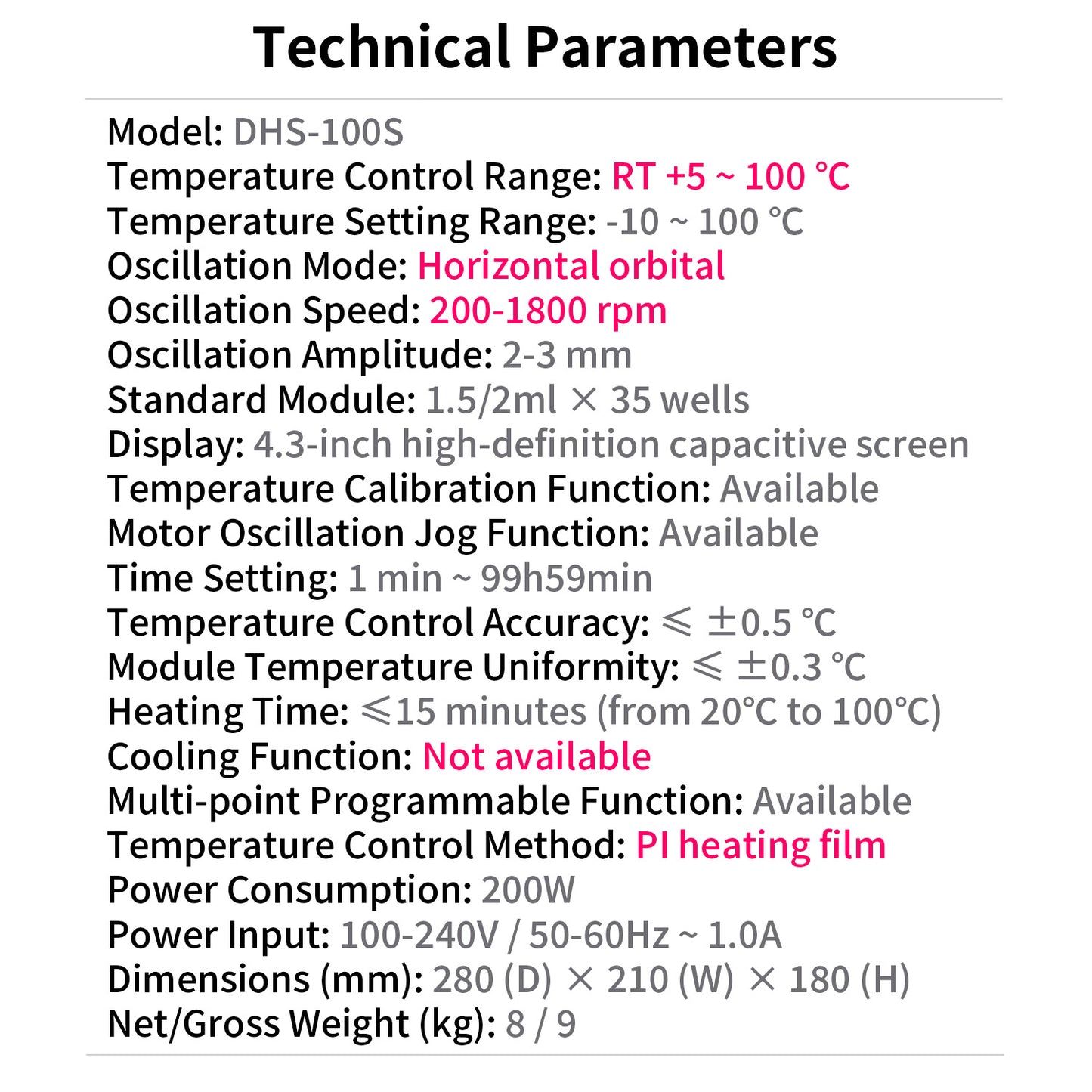Thermal Mixer,with Cooling and Heating,DHS-100S,DHC-100S