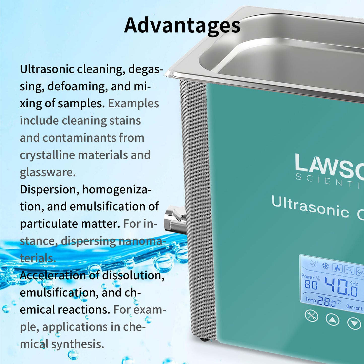 Ultrasonic Cleaner DH-3200DTD Degas, Clean, defoam, and Mix