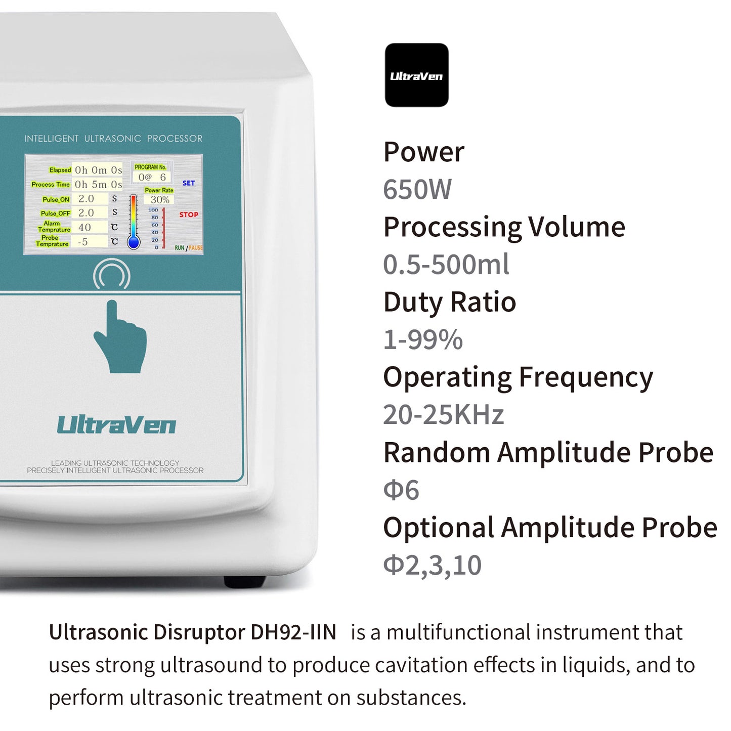 Ultrasonic Disruptor,Ultrasonic Mixer,Ultrasonic Vortex,DH92-IIN