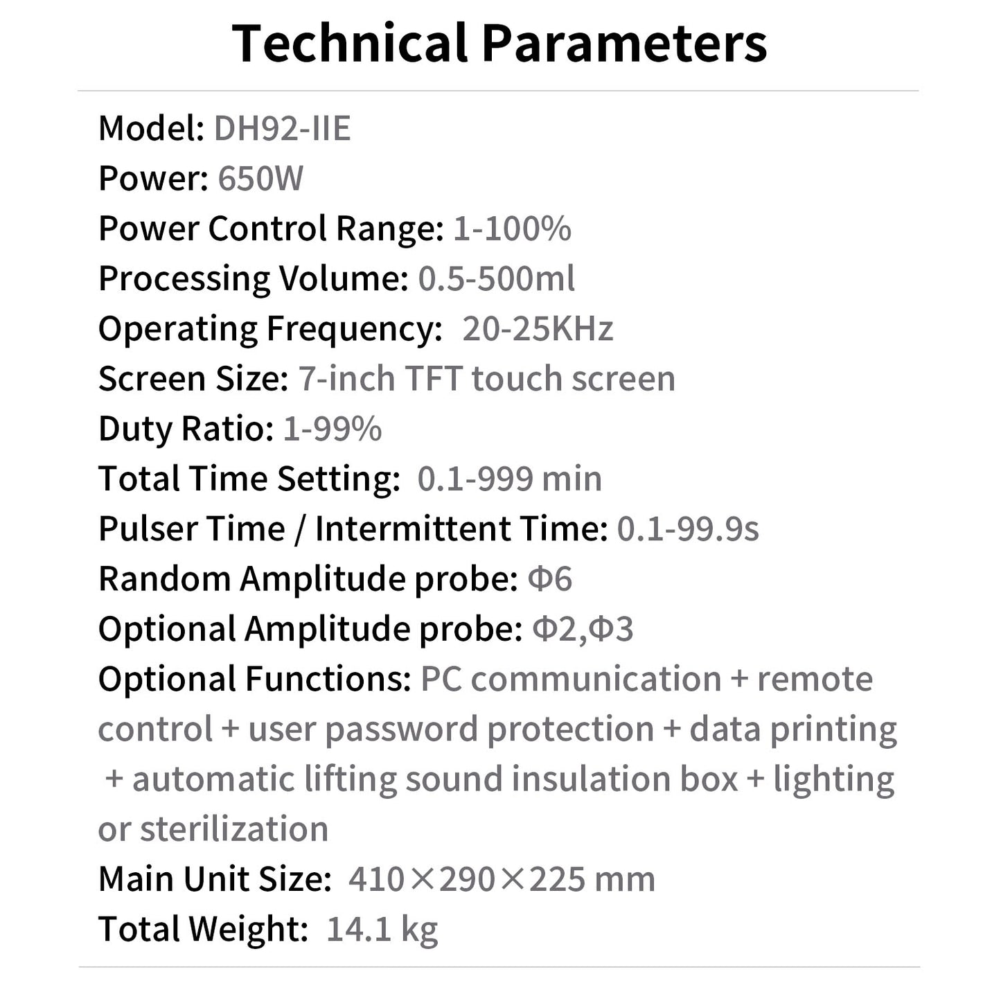 Ultrasonic Liquid Processors,Ultrasonic Processors,DH92-IIE