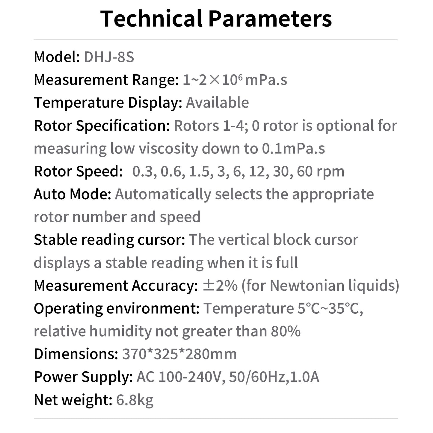 Digital Viscometer,Laboratory Viscometers,DHJ-8S