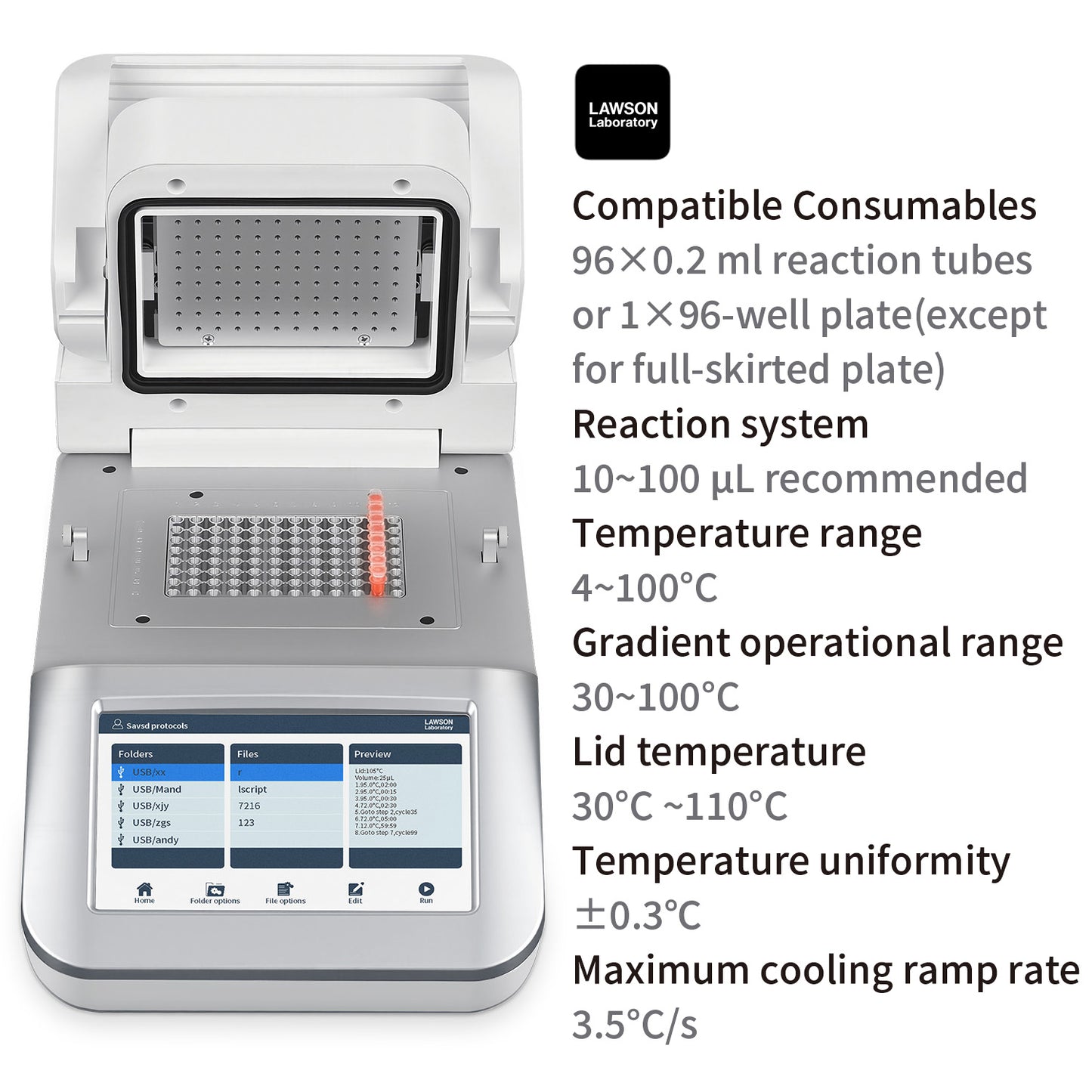Gradient PCR,Thermal Cycler GTC-F96,Used in Long PCR or Touchdown PCR Experiment