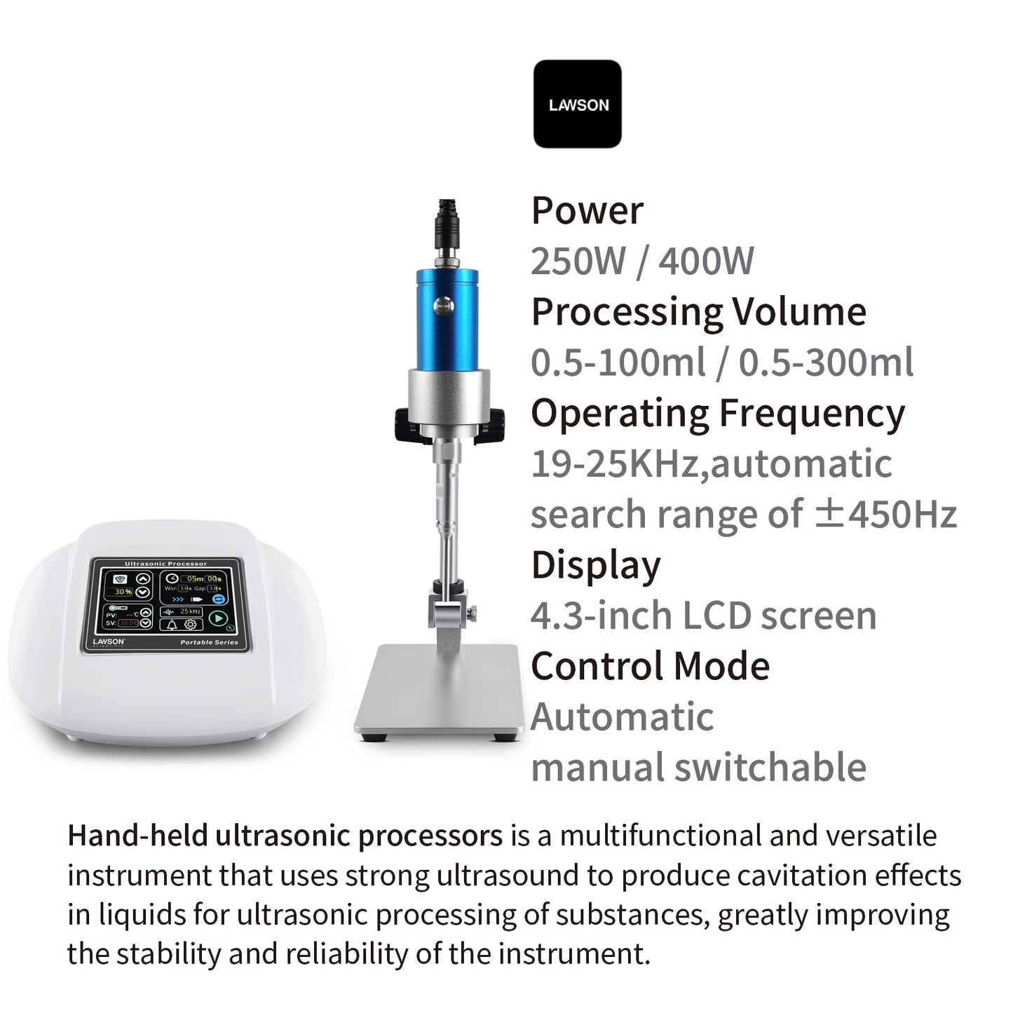 Handheld ultrasonic processors,Handheld Ultrasonic Disruptor,UP-250S