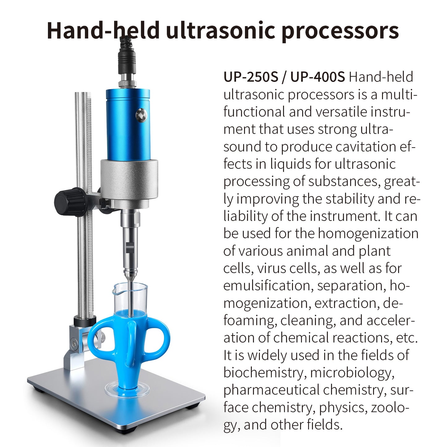 Handheld ultrasonic processors,Handheld Ultrasonic Disruptor,UP-250S