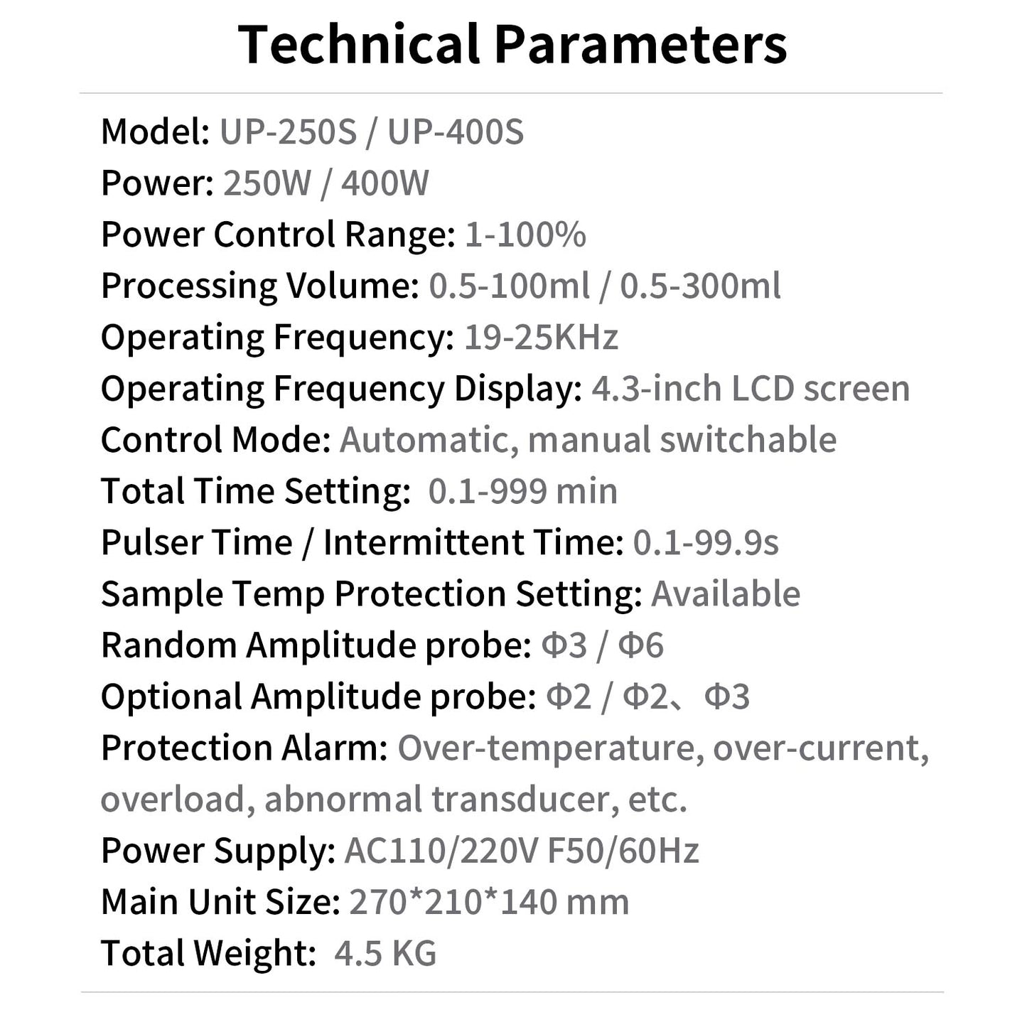 Handheld ultrasonic processors,Handheld Ultrasonic Disruptor,UP-250S
