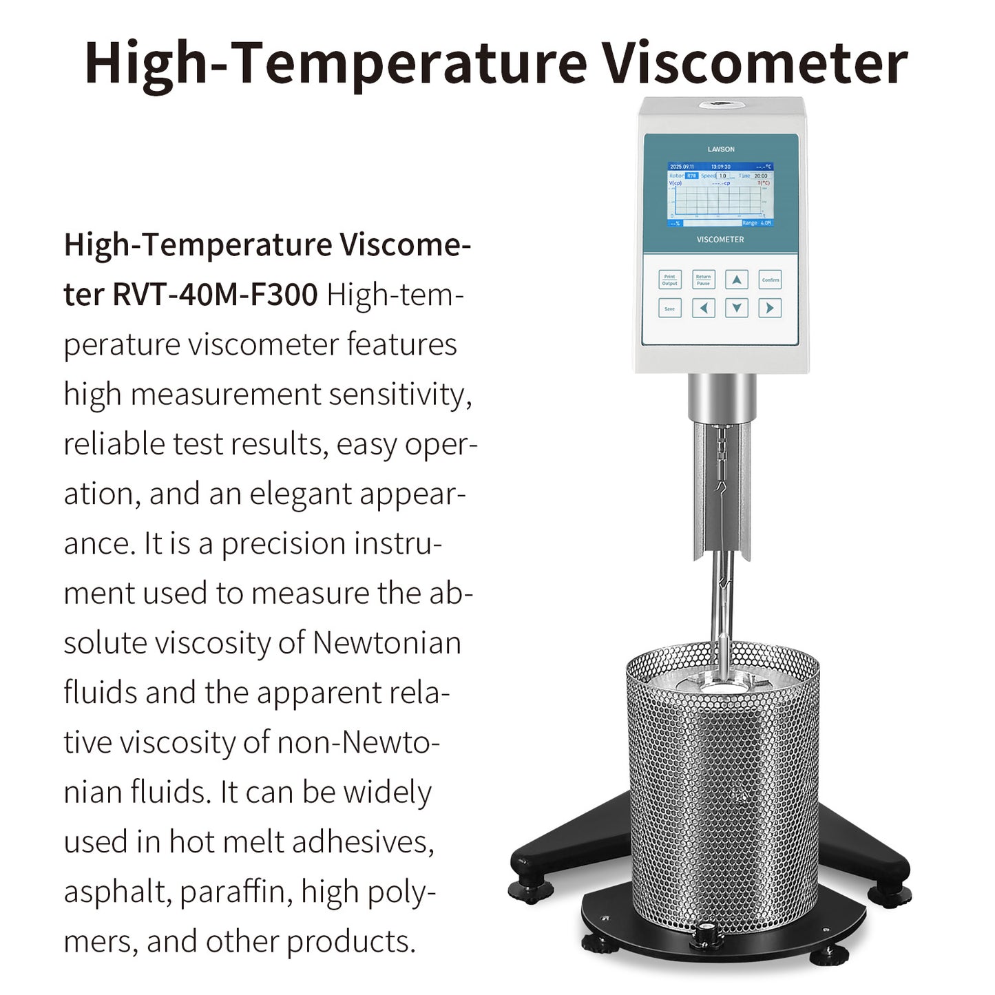 High-Temperature Viscometer RVT-40M-F300