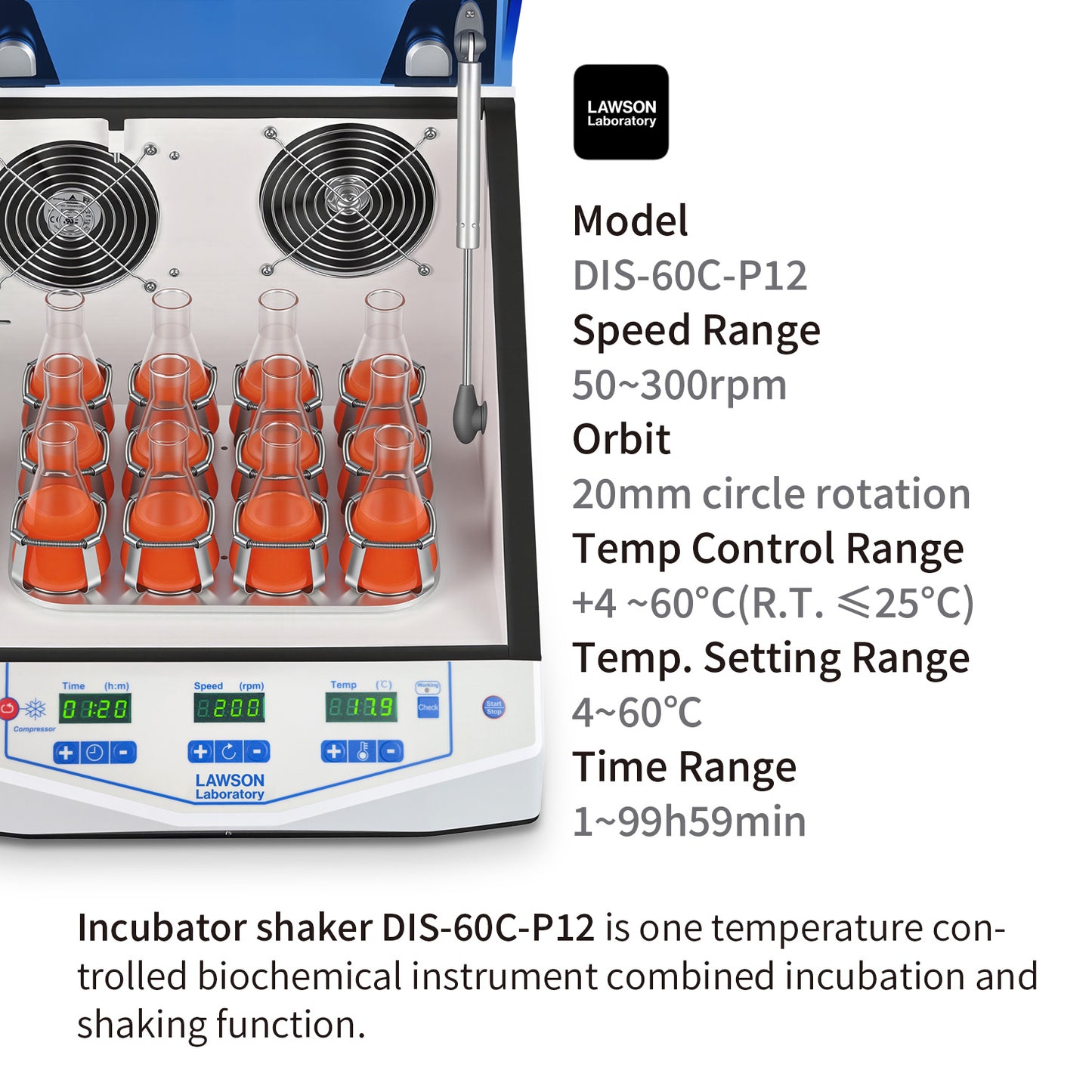 Benchtop Incubator Shakers,DIS-60C-P12,with Cooling