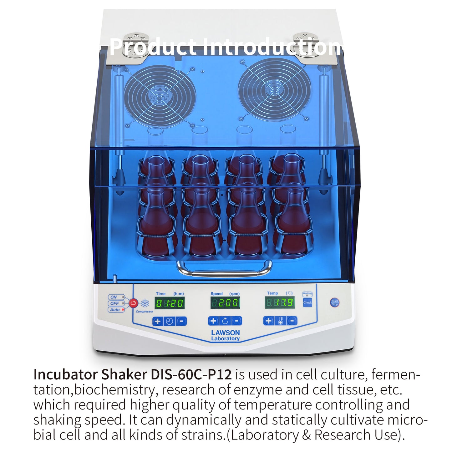Benchtop Incubator Shakers,DIS-60C-P12,with Cooling