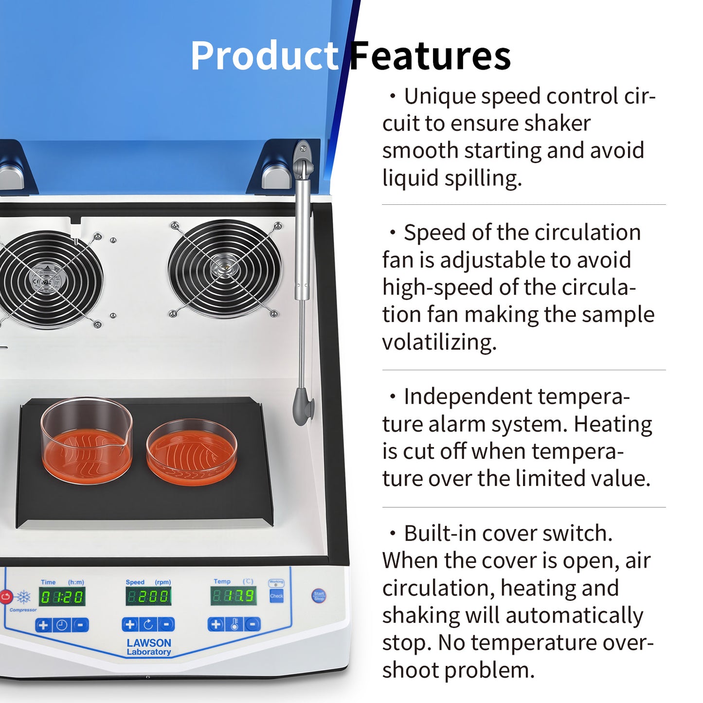 Laboratory Orbital Shaker,DIS-60C-PP4,with Cooling