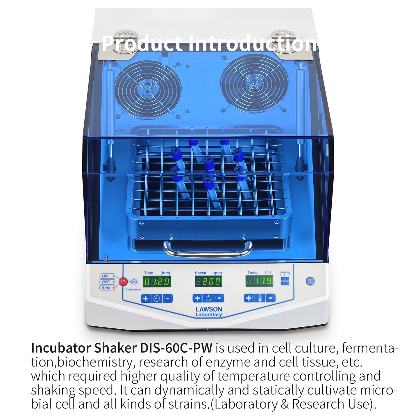 Shaking Incubator,DIS-60C-PW,with Cooling,4-60°C