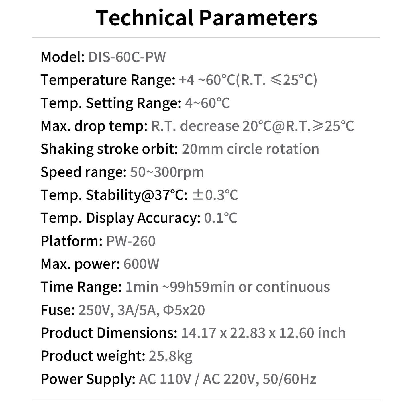 Shaking Incubator,DIS-60C-PW,with Cooling,4-60°C