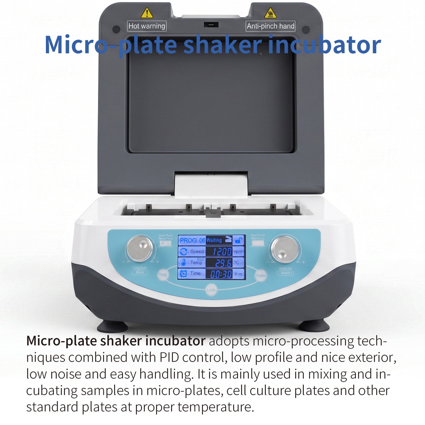 Microplate Shaker Incubator | 2-Plate Capacity | MS70-2N