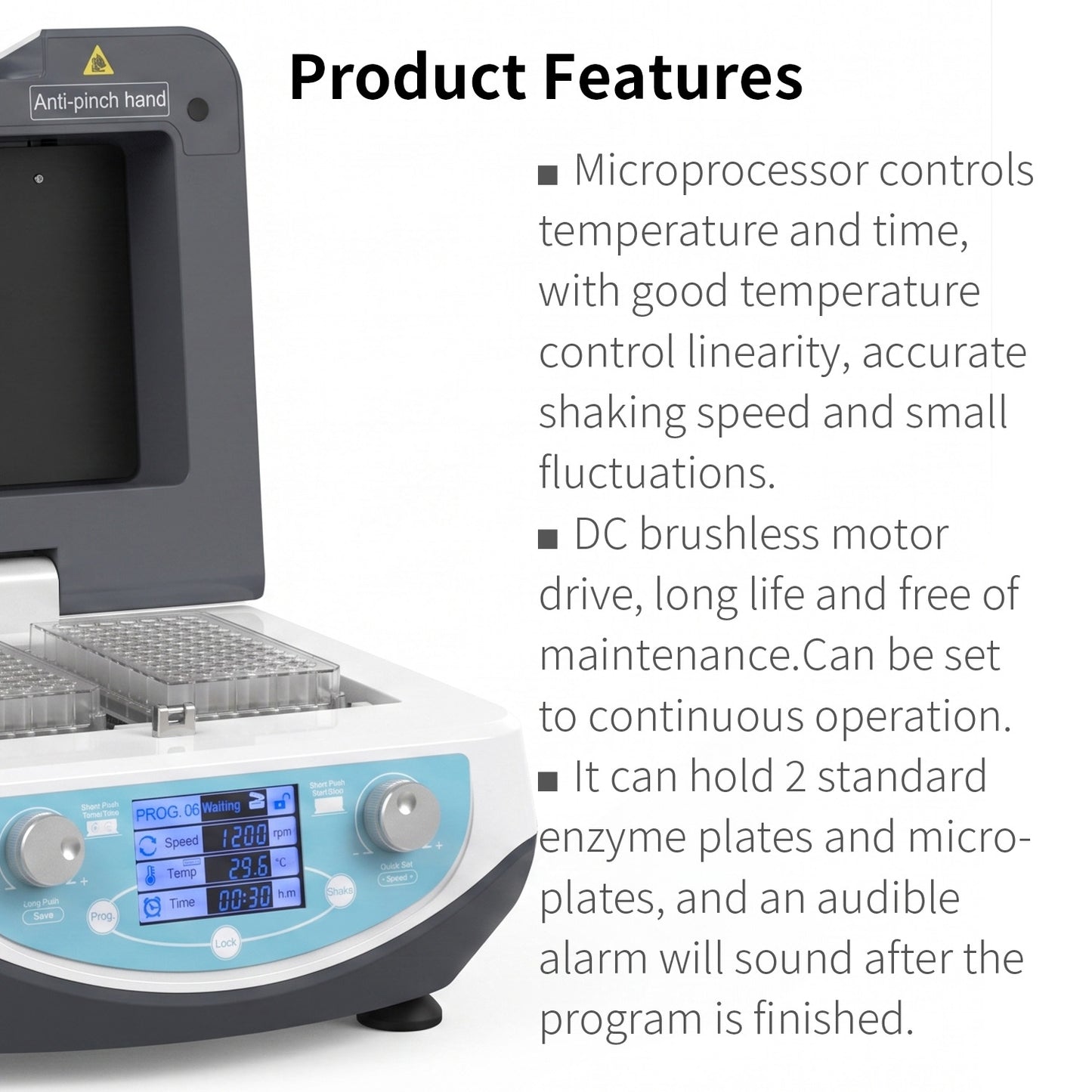 Microplate Shaker Incubator | 2-Plate Capacity | MS70-2N