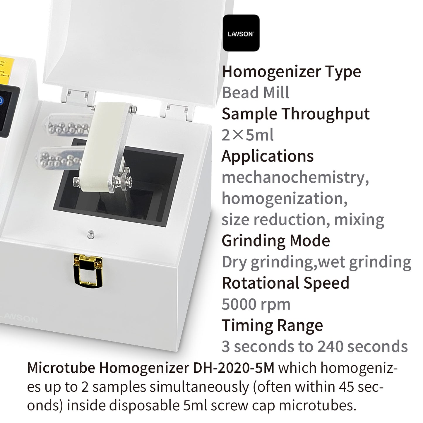Bead Mill Homogenizer Microtube Homogenizer DH-2020-2M