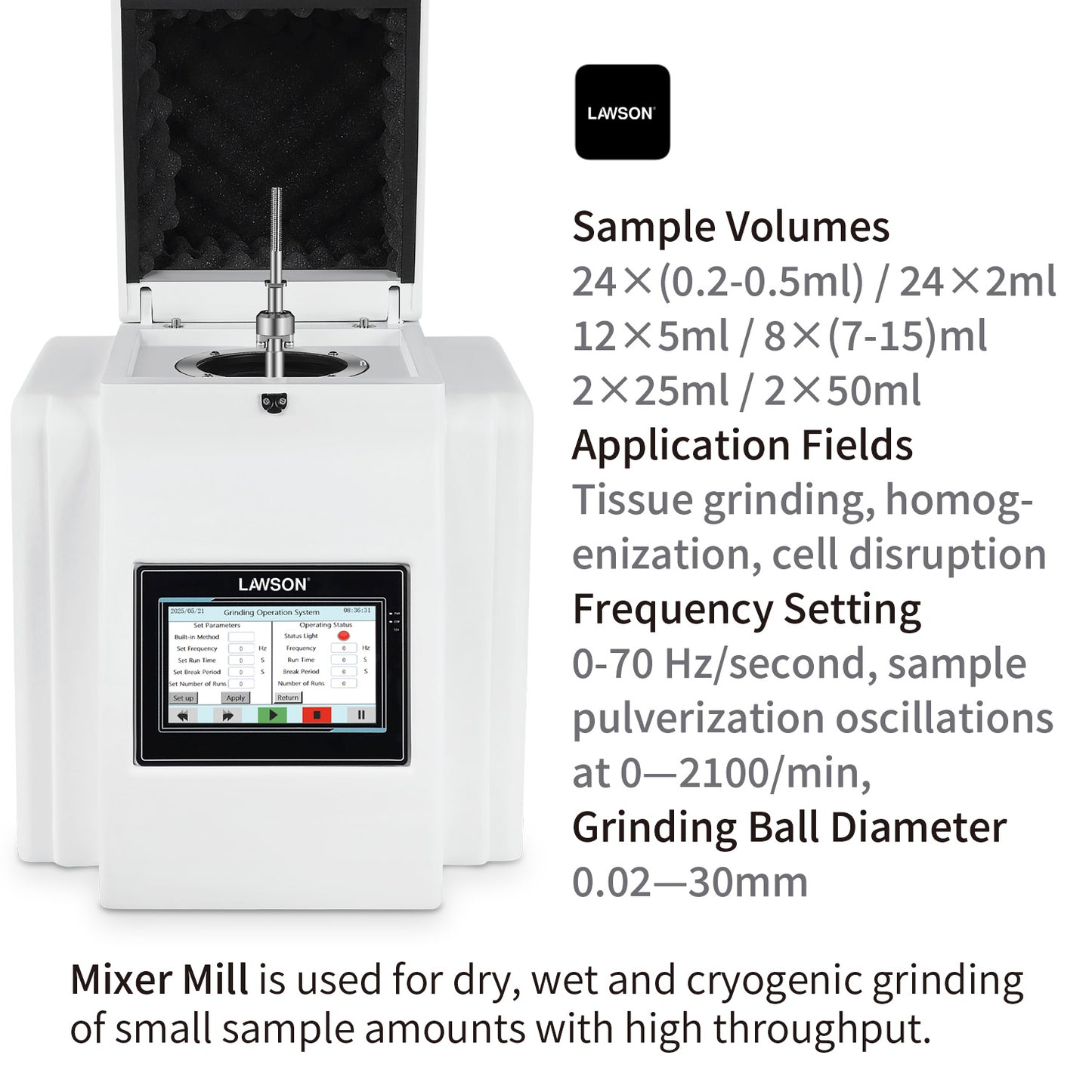 lab Mill homogenizer Grinder Ultraven-24 - for Jars of min. 2 ml and max. 50 ml