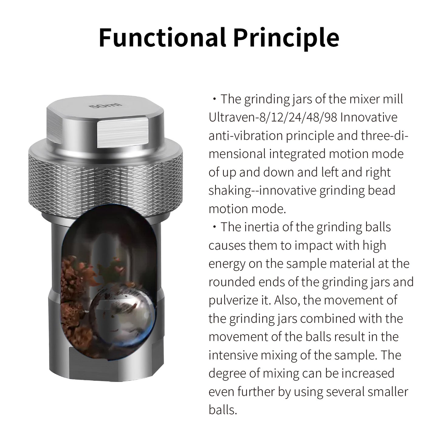 lab Mill homogenizer Grinder Ultraven-24 - for Jars of min. 2 ml and max. 50 ml