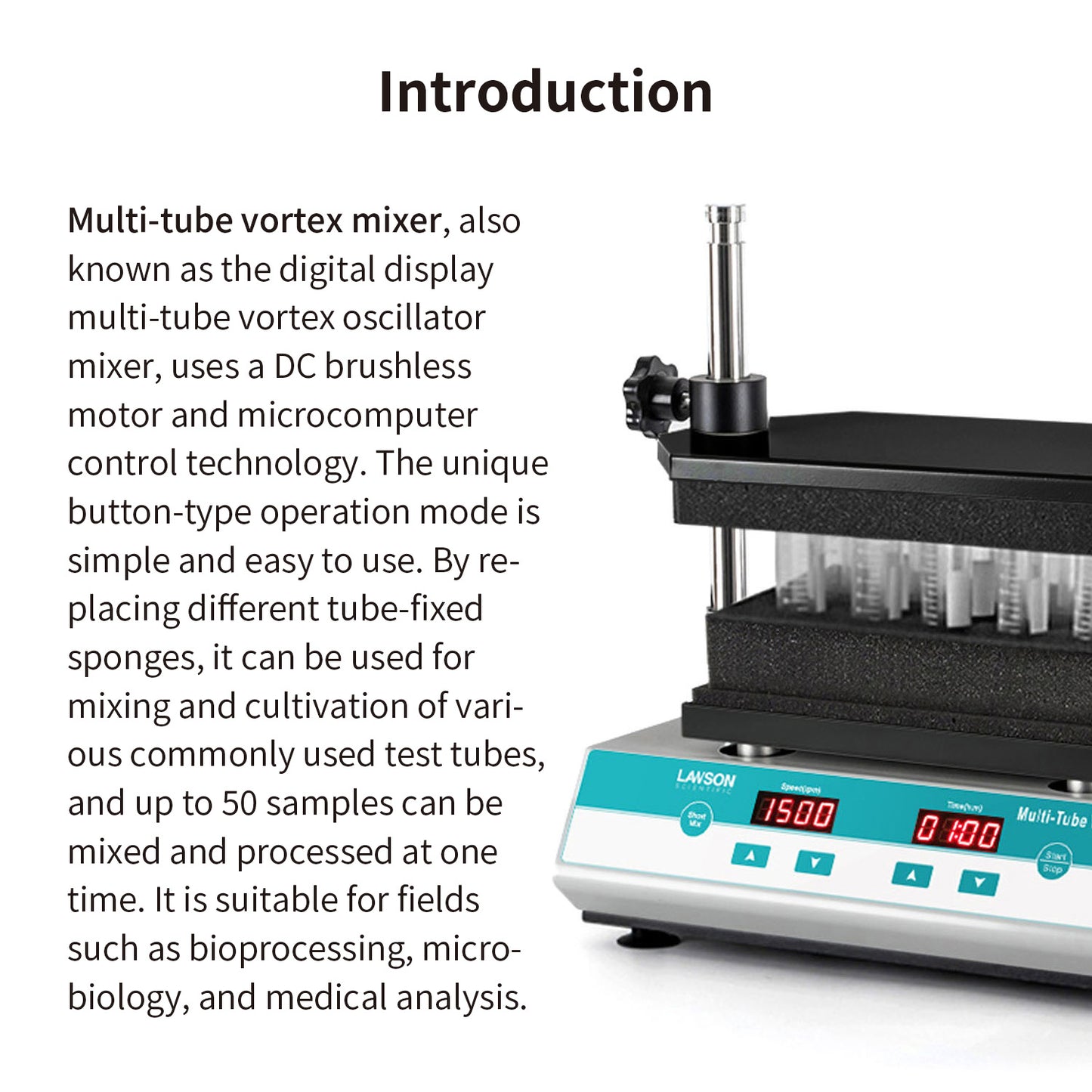 Multi tube vortex mixer,Multi sample Mixer,DHM-200