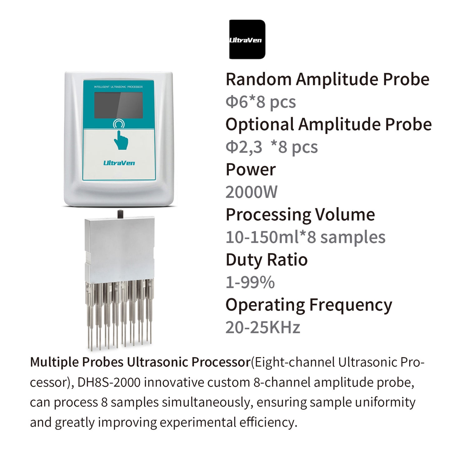 Multi Probe ultrasonic homogenizer,Multiple Probe Sonicator,DH16S-3000