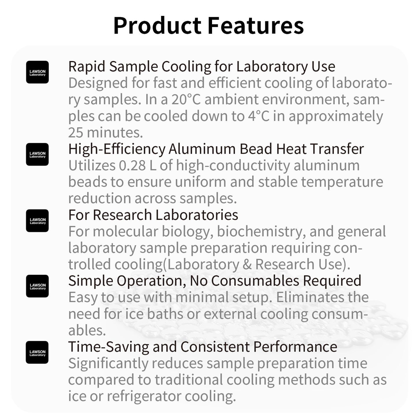 Laboratory Rapid Bead Cooling Device for Samples DHB-80