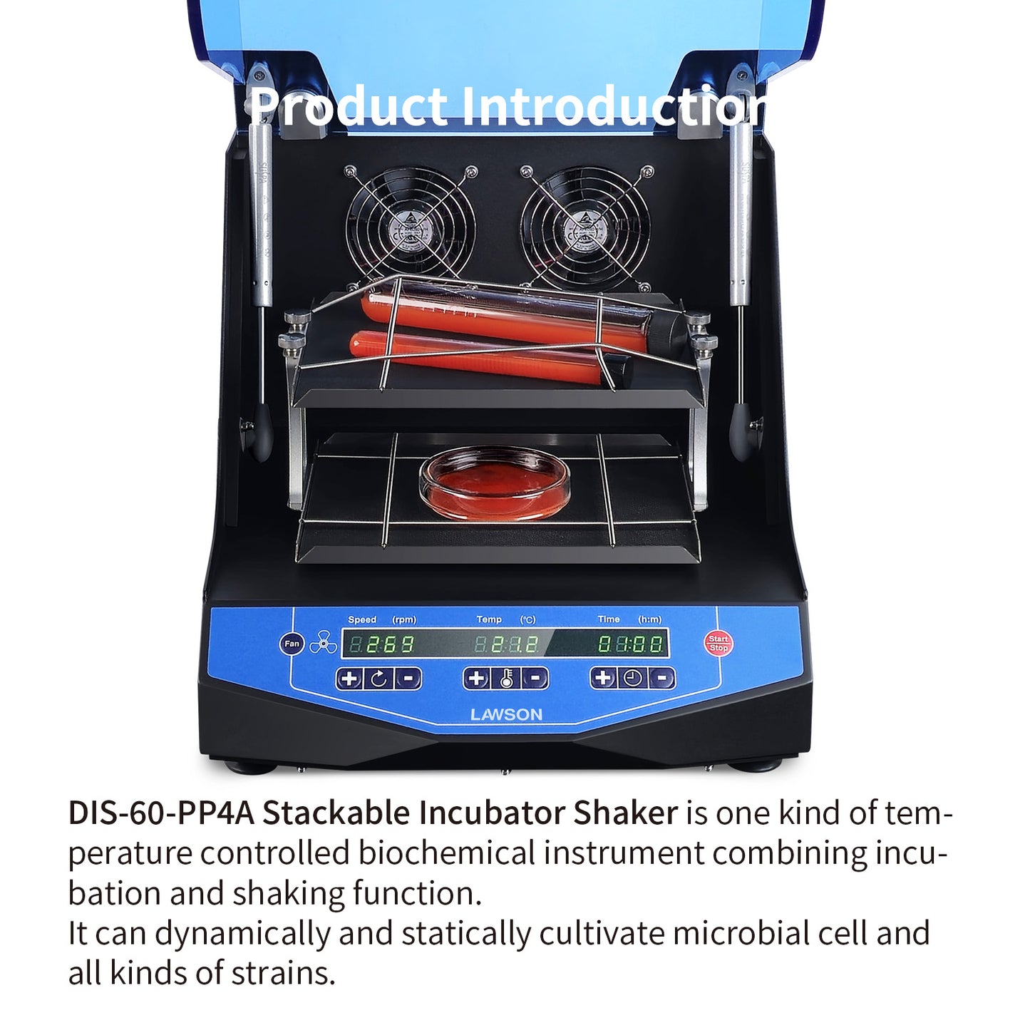 Stackable Incubator Shaker,lab Orbital Shaker,PP-4A,DIS-60-PP4A
