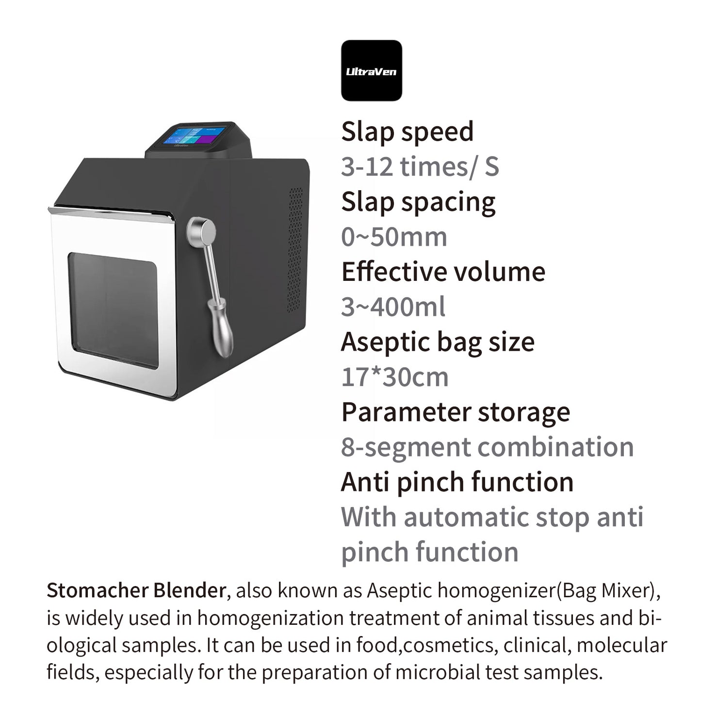 Bag Mixer,Stomacher Homogenizer,paddle blender,BM-04
