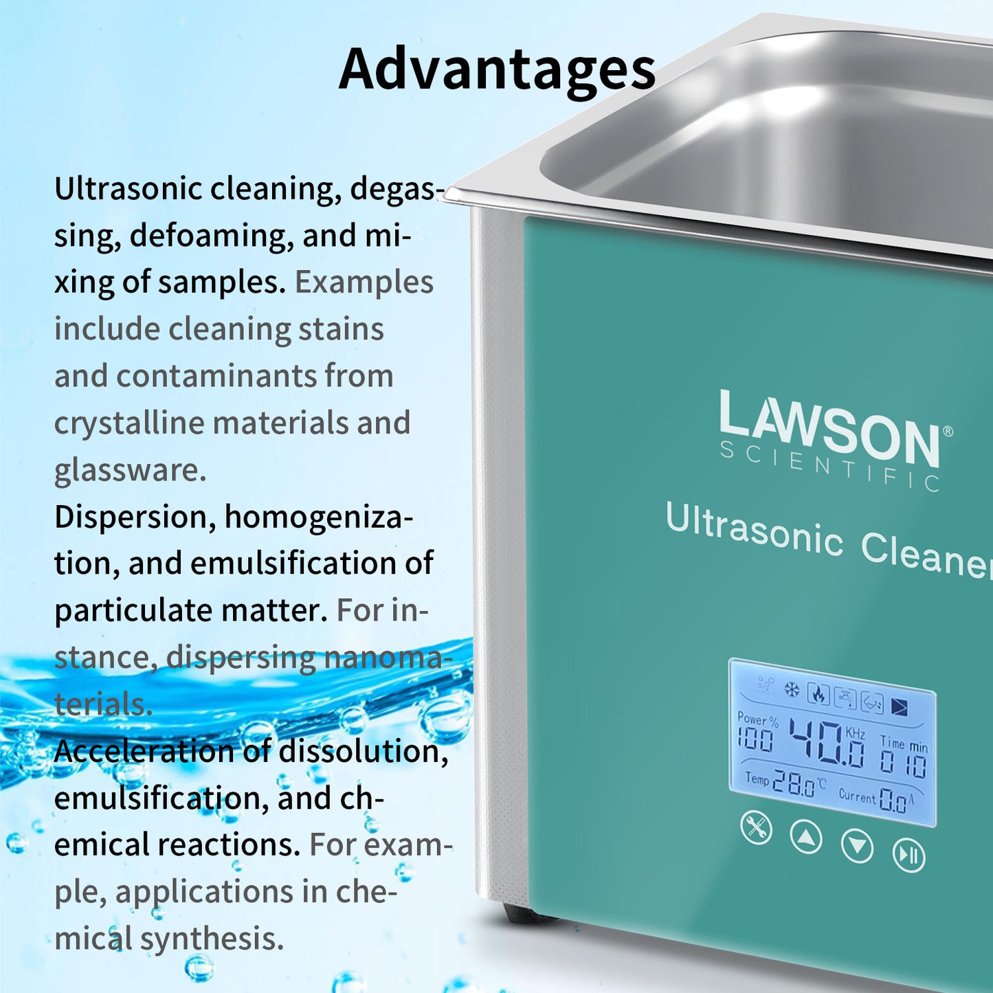 Ultrasonic Bath DH-5200DTD,Clean, Degas, defoam, and Mix.