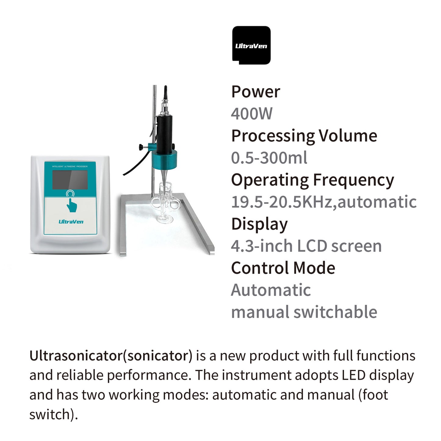 Ultrasonicator,Handheld Ultrasonic Processor,DH-400